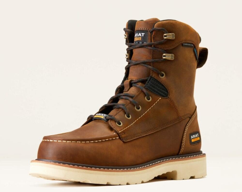 Ariat Rebar Lift 8 H20 Composite toe Men’s Sz 6 distressed brown